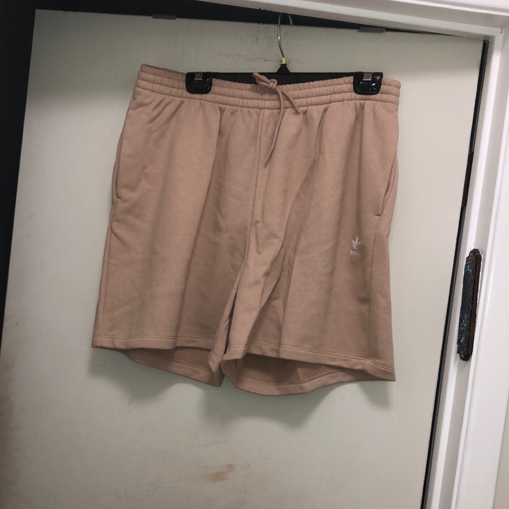 Adidas Tan Athletic Shorts Lightweight Relaxed Fit